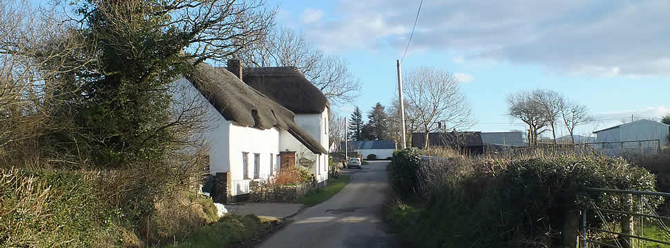 The village of Folly Gate in the parish of Inwardleigh